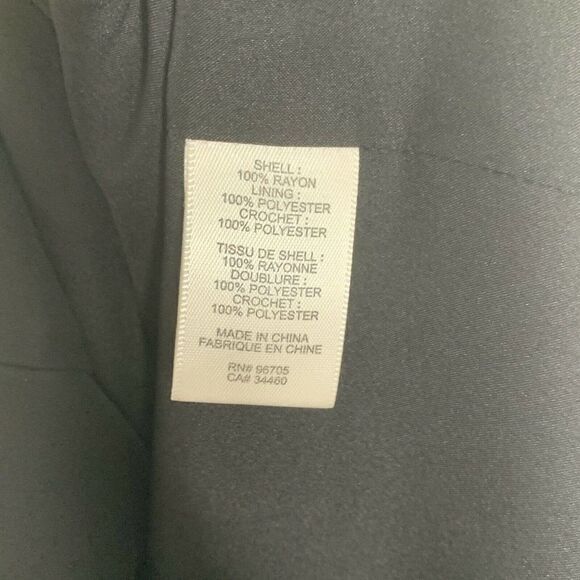 Rebecca Taylor Black Crepe Lace Short Sleeve Dress - Picture 9 of 12